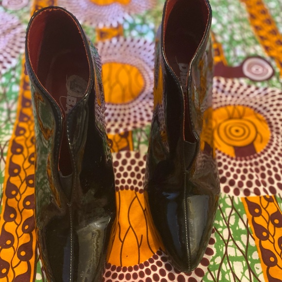 Black Patent Heeled Bootie - Picture 4 of 5